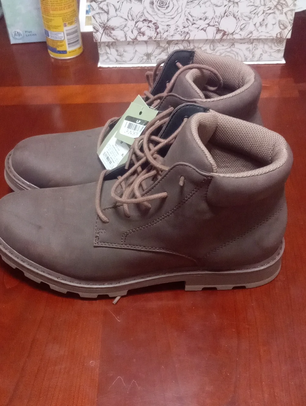 Goodfellow & Co Men’s Brown Lace-Up Casual Boots Sz 9 NWT $60 Maynard Memory Foa